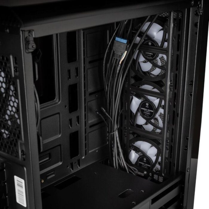 Kolink Levante V2 ARGB Midi Tower Gaming Case - Black - Image 7