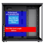 GameMax Infinity Mid-Tower ATX PC Black Gaming Case With Tempered Glass Side Panel - Image 7