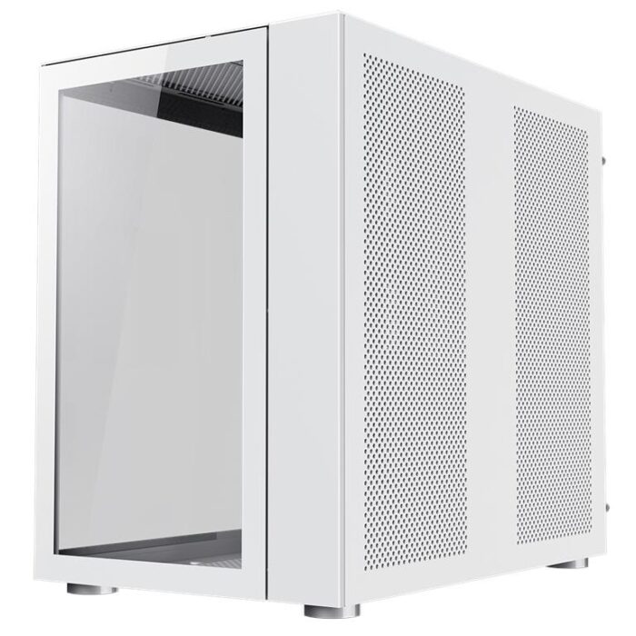 GamMax Infinity Mid-Tower ATX PC White Gaming Case With Tempered Glass Side Panel - Image 4