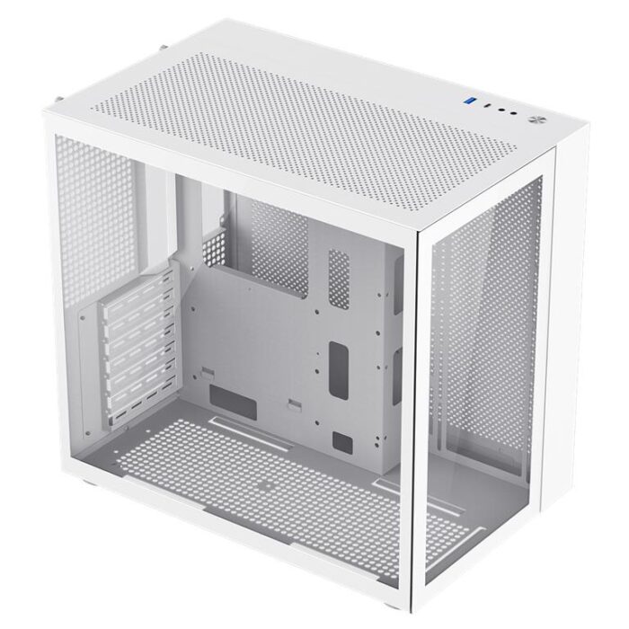 GamMax Infinity Mid-Tower ATX PC White Gaming Case With Tempered Glass Side Panel - Image 2