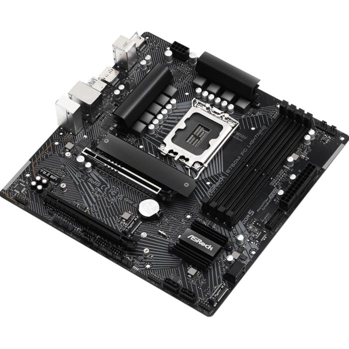 ASRock B760M PG LIGHTNING Motherboard, Intel Socket 1700, Supports 12th/13th Gen, DDR5 - Image 3