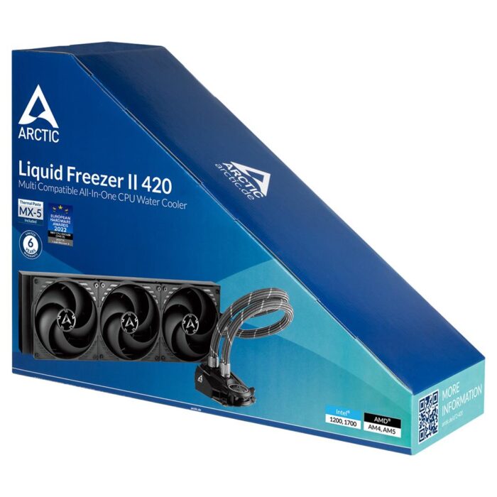 Arctic Liquid Freezer II 420mm Liquid CPU Cooler, PWM Fans & PWM Controlled Pump - Image 2