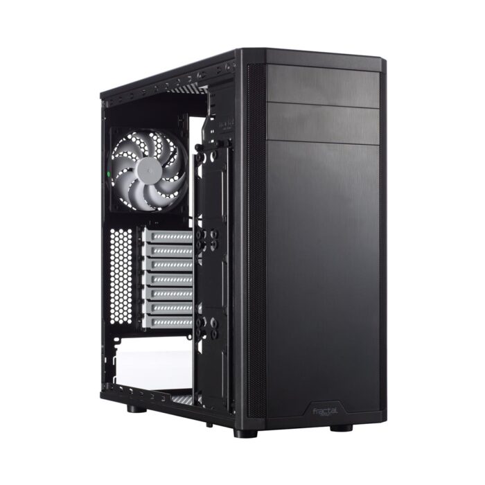 Fractal Design Core 2300 Mid Tower Gaming Case, ATX, Brushed Aluminium-look, Vertical HDD Bracket, 2 Fans - Image 2