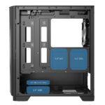 CIT Level 2 Black Micro-ATX Mesh PC Gaming Case with 3 x 120mm RGB Rainbow Fans Included - Image 8