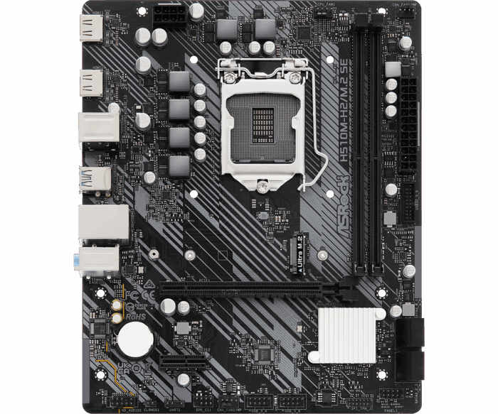 Asrock H510M-H2/M.2 SE, Intel H510, 1200, Micro ATX, 2 DDR4, 2 HDMI, 1x M.2 - Image 2