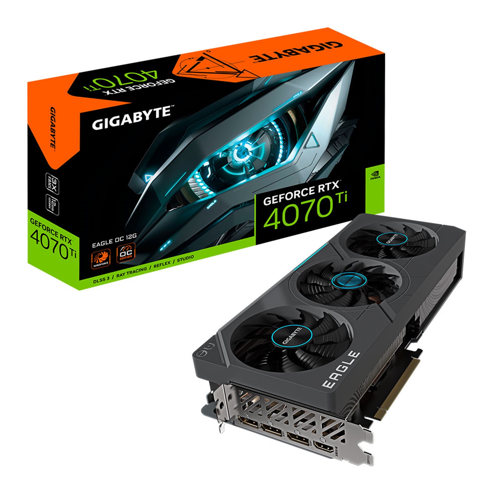 Gigabyte Nvidia GeForce RTX 4070Ti EAGLE Gigabyte Nvidia GeForce RTX 4070Ti EAGLE OC V2 12GB - Image 1