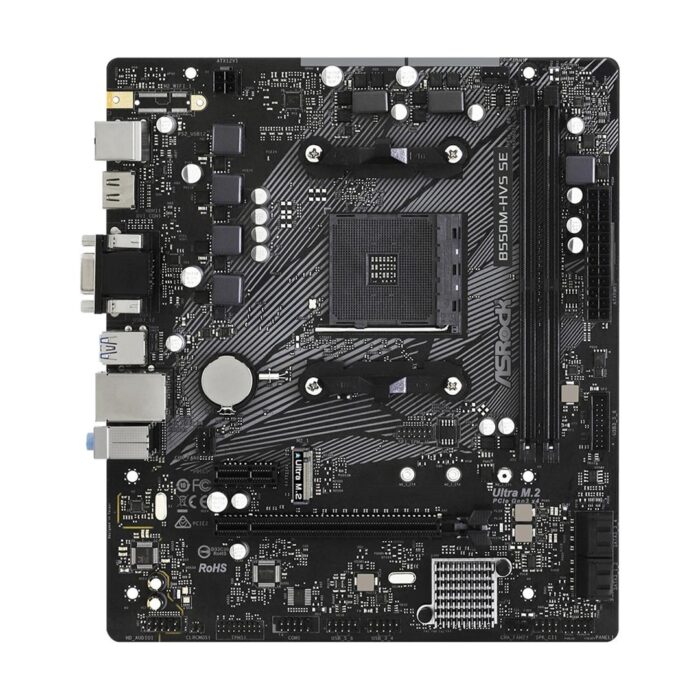 ASROCK B550M-HVS SE, AMD B550, AM4, MICRO ATX, 2 DDR4, VGA, HDMI, PCIE4, 1X M.2, Motherboard - Image 2