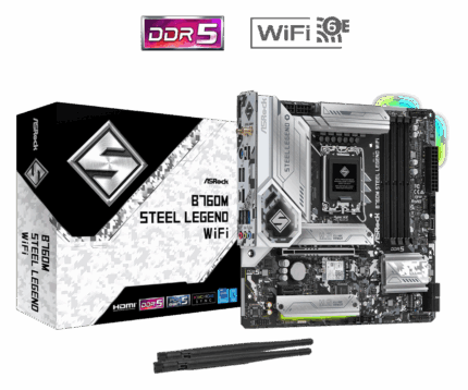 ASRock B760M STEEL LEGEND WIFI Intel DDR5 Micro ATX Motherboard - LGA 1700