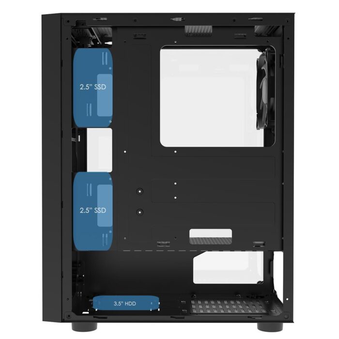 CiT Galaxy Mid Tower Gaming Case - Black - Image 6