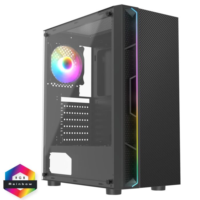 CiT Galaxy Mid Tower Gaming Case - Black - Image 1