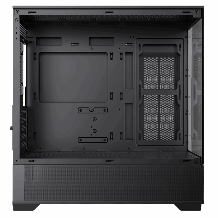 GameMax Vista MB Black MATX Gaming Case with Tempered Glass Front and Side Panels - Image 3