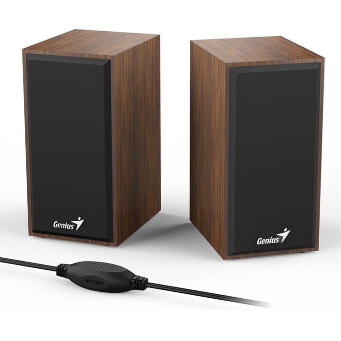Genius SP-HF180 wooden Genius SP-HF180 Wooden Stereo Speakers - Image 1