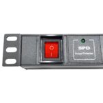 1U PDU Horizontal Type 6Way UK Sockets With Surge 1 LED - Image 2