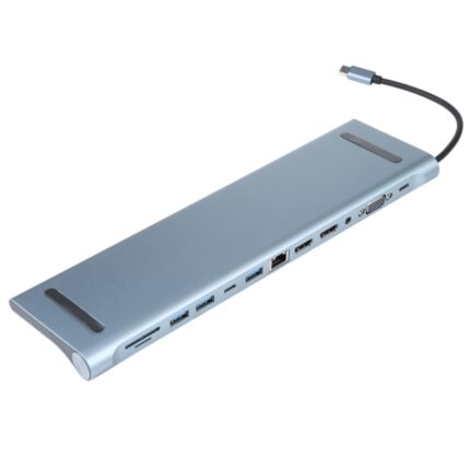 12 in 1 USB-C / Type-C to USB Multifunctional Docking Station HUB Adapter