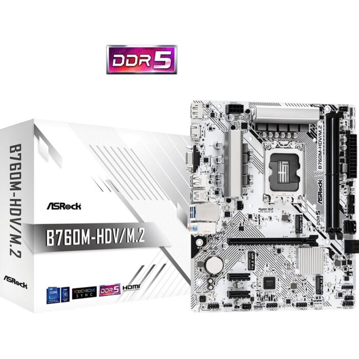 ASRock B760M-HDVM.2 ASRock B760M-HDV/M.2, Intel B760, 1700 LGA - Image 1