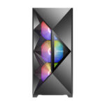 Antec DF800 FLUX Gaming Case w/ Glass Window, ATX, 5 x Fans (3 Front ARGB), Geometrical Mesh & Mirror Front - Image 2