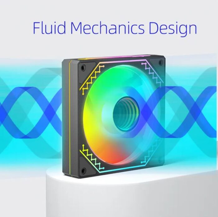 COOLMOON FAN 1 120mm ARGB PC Fan W12 - 71CFM - Infinity Lens - Image 3
