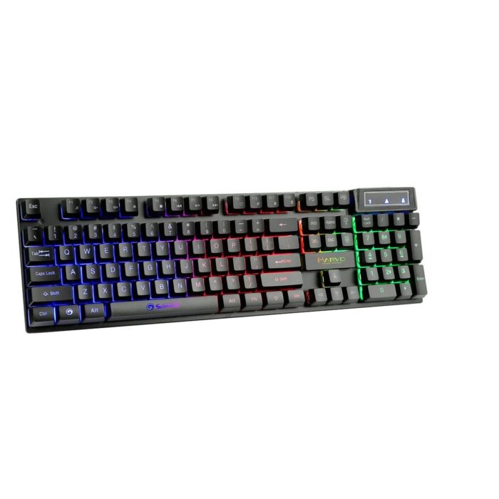 Marvo Scorpion K605 Gaming Keyboard, 3 Colour LED Backlit, USB 2.0, Frameless Design with Multi-Media and Anti-ghosting Keys - Image 4