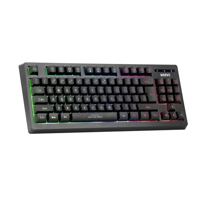 Marvo Scorpion K607 80% TKL Layout Gaming Keyboard, Multimedia, USB 2.0, Full Anti-ghosting, 3 Colour LED backlit - Image 4