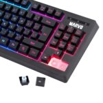 Marvo Scorpion K607 80% TKL Layout Gaming Keyboard, Multimedia, USB 2.0, Full Anti-ghosting, 3 Colour LED backlit - Image 2