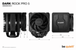 Be Quiet! BK036 Dark Rock Pro 5 Heatsink & Fan, Intel/AMD, 2 Silent Wings Fans, Speed Switch, 270W TDP