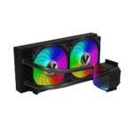 Vida Aquilo 240mm ARGB Liquid CPU Cooler, 2x ARGB PWM Fans, Infinity Mirror RGB Pump Head, Black