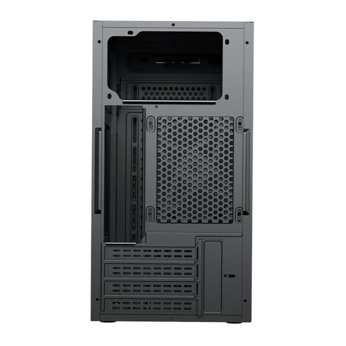 Vida Enterprise Black 2 Vida Enterprise Black Office Case, Micro ATX, 12cm Fan, Mesh Front - Image 5