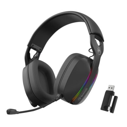 Marvo Scorpion HG9086W Gaming Headphones, Tri-Mode Connection, RGB - PC, Android, MAC OS, iOS, PS4, PS5 and Switch Compatible