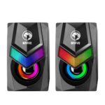 Marvo Scorpion SG-118 Gaming Speakers, Stereo Sound, USB Powered, 7 Colour RGB Lighting, 6w, 3.5mm Input, Black - Image 2
