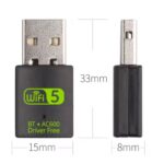 USB AC600 WiFi & BT Adapter Realtek RTL8821CU 2.4GHz/5.8GHz Dual Band - Image 3
