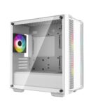 DeepCool CC360 ARGB WH, White, Mini Tower Chassis w/ Tempered Glass Window, 3x 120mm ARGB Fans, USB 3.0, mATX/mITX - Image 2