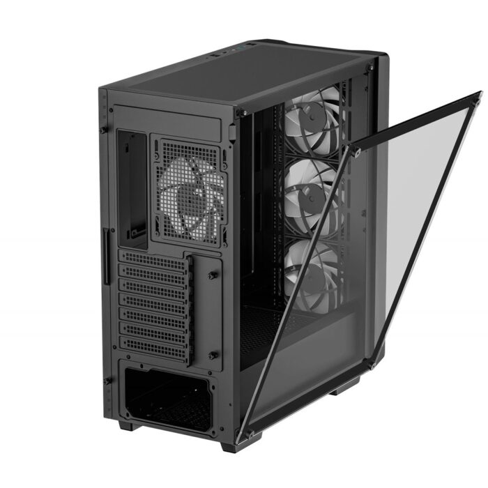 DeepCool CC560 ARGB V2 Case, Gaming, Black, Mid Tower, Abundant Airflow Performance, ARGB LED Fans - Image 6