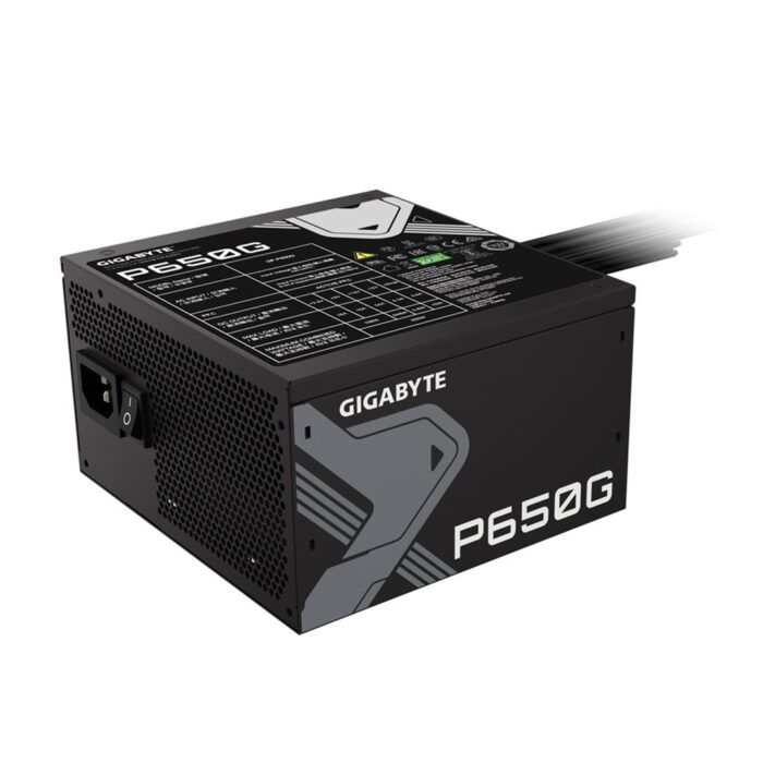 GIGABYTE P650G 650W 0 GIGABYTE P650G 650W PSU, 120mm Silent Hydraulic Bearing Fan, 80 PLUS Gold, Non Modular, UK Plug, 100% Japanese Capacitors, - Image 2