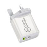 Prevo QC70 20W USB Type-C & USB Type-A Fast Charge Mains Charger with QC 3.0 - Image 2