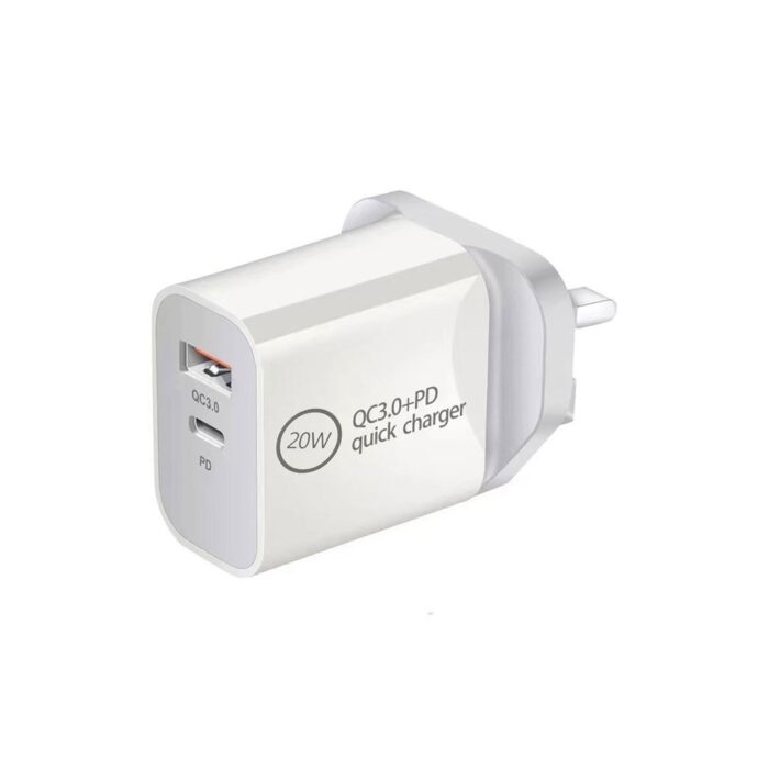 Prevo QC70 20W USB Type-C & USB Type-A Fast Charge Mains Charger with QC 3.0 - Image 3