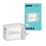 Prevo QC70 20W USB Type-C & USB Type-A Fast Charge Mains Charger with QC 3.0
