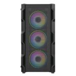 CIT Neo ATX Gaming Case Black 6 Port Hub PWM & 4x ARGB CiT Tornado Dual-Ring Infinity Fans - Image 3