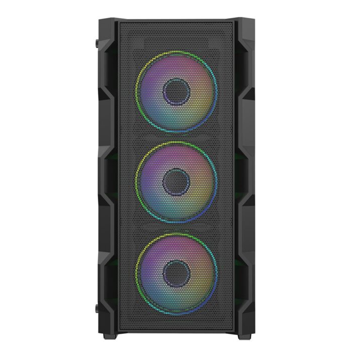 CIT Neo 0 CIT Neo ATX Gaming Case Black 6 Port Hub PWM & 4x ARGB CiT Tornado Dual-Ring Infinity Fans - Image 3