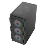 CIT Neo ATX Gaming Case Black 6 Port Hub PWM & 4x ARGB CiT Tornado Dual-Ring Infinity Fans - Image 5