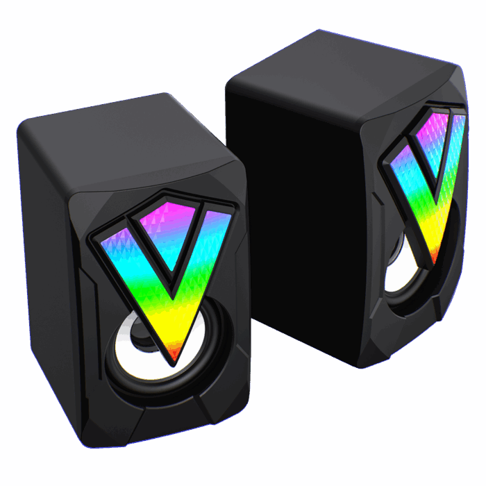 GameMax SR01 RGB 1 GameMax SR01 RGB Wired PC Gaming Speakers With USB2.0 Power and AUX 3.5mm Cable - Image 3