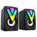 GameMax SR01 RGB Wired PC Gaming Speakers With USB2.0 Power and AUX 3.5mm Cable