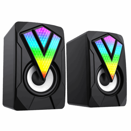 GameMax SR01 RGB Wired PC Gaming Speakers With USB2.0 Power and AUX 3.5mm Cable