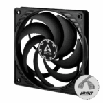 Arctic P12 Slim 12cm Pressure Optimised PWM PST Case Fan, Black, Fluid Dynamic, 300-2100 RPM - Image 3