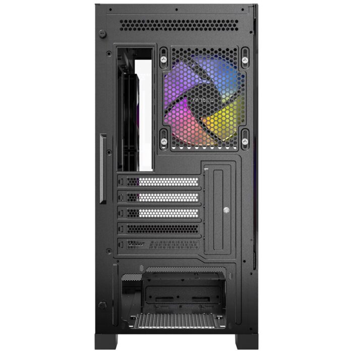 Antec CX500M RGB Gaming Case w/ Glass Side & Front, Micro ATX, 3x RGB Fans, LED Button, 410mm GPU Support, USB-C, Black - Image 5