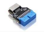 USB 3.0/3.1/3.2 Internal Header (19 Pin) to Type C (20 Pin) Front Panel A-Key 180° Adapter for PCs