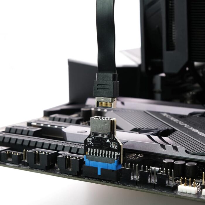 USB 3.0/3.1/3.2 Internal Header (19 Pin) to Type C (20 Pin) Front Panel A-Key 180° Adapter for PCs - Image 2