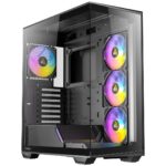 Antec C3 ARGB Gaming Case w/ Glass Side & Front, ATX, 4x ARGB Fans, Mesh Airflow
