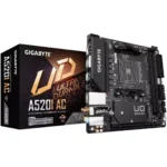 Gigabyte A520I AC Ultra Durable AMD AM4 Socket Motherboard, Mini-ITX