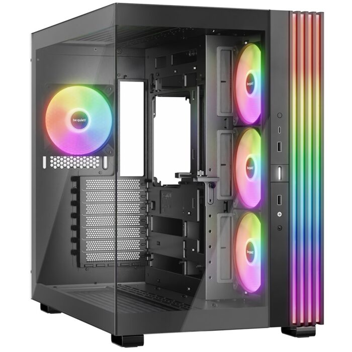 be-quiet! Light Base 600 LX be-quiet! Light Base 600 LX, Black, Midi-Tower ATX Case, Massive ARGB LED Strip, Full Windowed Design, 4x Light Wings LX - Image 1