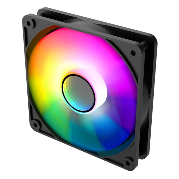 Cit Halo 120mm Infinity ARGB Black 4pin PWM PC Cooling Fan - Image 2